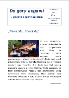 Do g&oacute;ry nogami : gazetka gimnazjalna (2016/2017) nr 3
