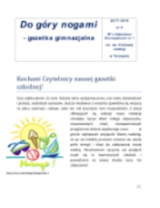 Do g&oacute;ry nogami : gazetka gimnazjalna (2017/2018) nr 4