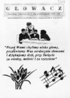 Głowacz : gazetka Szkoły Podstawowej nr 2 im. Bolesława Prusa w Międzyrzecu Podlaskim (1996/1997) nr 1 (3)