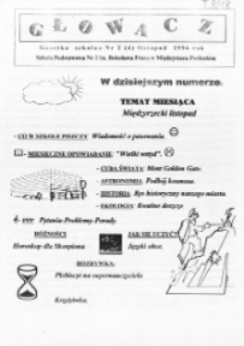 Głowacz : gazetka Szkoły Podstawowej nr 2 im. Bolesława Prusa w Międzyrzecu Podlaskim (1996/1997) nr 2 (4)