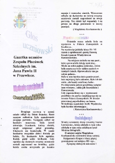 Uczniowski Głos : pisemko uczniów Zespołu Placówek Szkolnych w Przewłoce R. 4 (2002/2003) nr 6