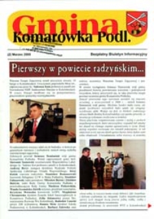 Gmina Komarówka Podlaska : Bezpłatny Biuletyn Informacyjny Nr 2 (marzec 2009)