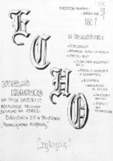 Echo : Szkoła Podstawowa w Huszlewie (1997) nr 1