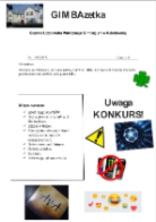 Gimbazetka : gazetka uczniowska Gimnazjum Publicznego w Kąkolewnicy (2017-2018) nr 1