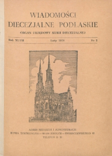 Wiadomości Diecezjalne Podlaskie R. 47 (1978) nr 2