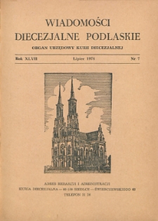 Wiadomości Diecezjalne Podlaskie R. 47 (1978) nr 7