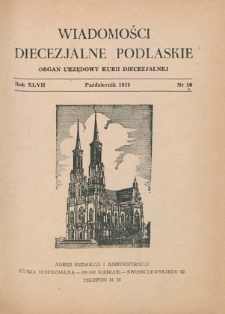 Wiadomości Diecezjalne Podlaskie R. 47 (1978) nr 10