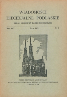 Wiadomości Diecezjalne Podlaskie R. 45 (1976) nr 2