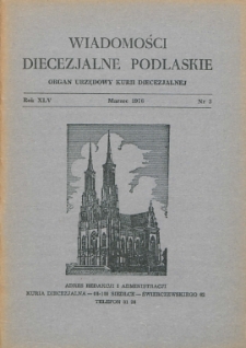 Wiadomości Diecezjalne Podlaskie R. 45 (1976) nr 3