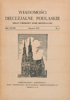 Wiadomości Diecezjalne Podlaskie R. 48 (1979) nr 1