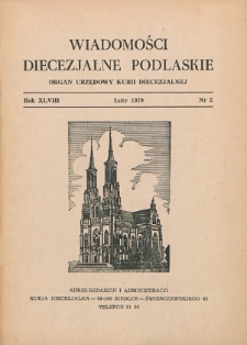 Wiadomości Diecezjalne Podlaskie R. 48 (1979) nr 2