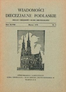 Wiadomości Diecezjalne Podlaskie R. 48 (1979) nr 3