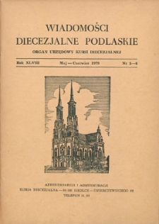 Wiadomości Diecezjalne Podlaskie R. 48 (1979) nr 5-6