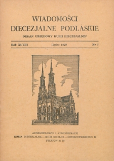 Wiadomości Diecezjalne Podlaskie R. 48 (1979) nr 7