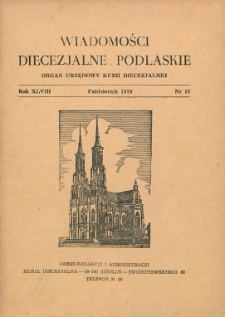 Wiadomości Diecezjalne Podlaskie R. 48 (1979) nr 10