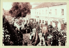 Biała Podlaska : ulica Warszawska - Procesja Bożego Ciała, 1900 r.