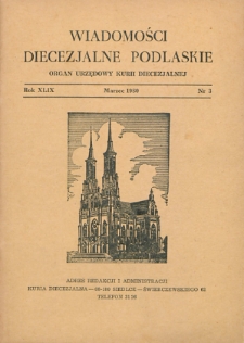 Wiadomości Diecezjalne Podlaskie : organ urzędowy Kurii Diecezjalnej R. 49 (1980) nr 3