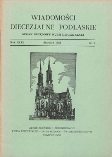 Wiadomości Diecezjalne Podlaskie : organ urzędowy Kurii Diecezjalnej R. 49 (1980) nr 8