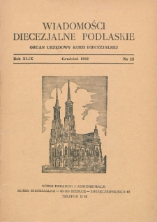 Wiadomości Diecezjalne Podlaskie : organ urzędowy Kurii Diecezjalnej R. 49 (1980) nr 12