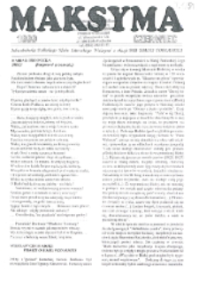 Maksyma : jednodniówka Podlaskiego Klubu Literackiego "Maksyma" z okazji Dni Białej Podlaskiej