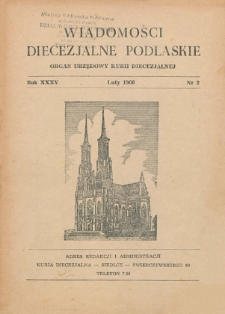 Wiadomości Diecezjalne Podlaskie R. 35 (1966) nr 2