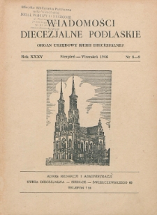 Wiadomości Diecezjalne Podlaskie R. 35 (1966) nr 8-9