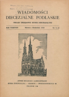 Wiadomości Diecezjalne Podlaskie R. 38 (1969) nr 3-4