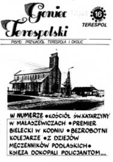 Goniec Terespolski : Pismo Przyjaciół Terespola i okolic: Pismo Stowarzyszenia Rozwoju Gminy Miejskiej Terespol : Pismo Miejskiego Ośrodka Kultury w Terespolu Nr 16 (1991)