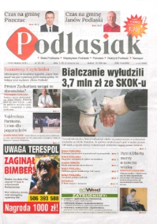 Podlasiak : Biała Podlaska, Międzyrzec Podlaski, Parczew, Radzyń Podlaski, Terespol R. 1 (2018) nr 23