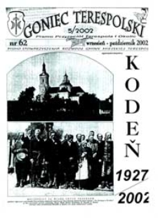 Goniec Terespolski : Pismo Przyjaciół Terespola i okolic : Pismo Stowarzyszenia Gminy Miejskiej Terespol : Pismo Miejskiego Ośrodka Kultury w Terespolu Nr 62, 5 (2002)