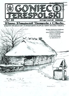 Goniec Terespolski : Pismo Przyjaciół Terespola i okolic: Pismo Stowarzyszenia Rozwoju Gminy Miejskiej Terespol : Pismo Miejskiego Ośrodka Kultury w Terespolu Nr 46, 1 (2000)