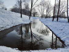 Fosa okalająca "park radziwiłłowski" - 22 marca 2021 r. [fotografia]