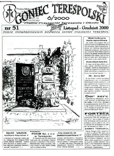 Goniec Terespolski : Pismo Przyjaciół Terespola i okolic: Pismo Stowarzyszenia Rozwoju Gminy Miejskiej Terespol : Pismo Miejskiego Ośrodka Kultury w Terespolu Nr 51, 6 (2000)