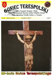 Goniec Terespolski : Pismo Przyjaciół Terespola i okolic: Pismo Stowarzyszenia Rozwoju Gminy Miejskiej Terespol : Pismo Miejskiego Ośrodka Kultury w Terespolu Nr 78, 1 (2010)