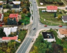 Biała Podlaska w 2004 r : widok z helikoptera : skrzyżowanie ulic [fotografia]
