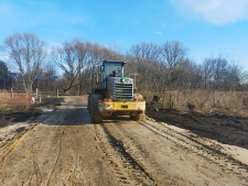 Budowa ścieżki rowerowej przy ul. Żurawiej w Białej Podlaskiej - 13 lutego 2022 r. [fotografia]