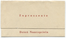 Dzień Nauczyciela : zaproszenie