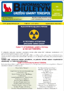Biuletyn Informacyjny Urzędu Gminy w Terespolu R. 31 (2022) nr 4