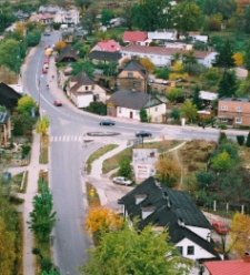 Biała Podlaska w 2004 r : widok z helikoptera na skrzyżowanie ulic Łomaskiej z Kolejową [fotografia]