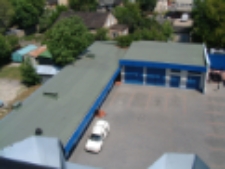 Biuro Obsługi Klienta Telekomunikacji Polskiej S.A. w Białej Podlaskiej, ul. Pocztowa : widok z dachu na dziedziniec [fotografia]