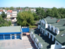 Biuro Obsługi Klienta Telekomunikacji Polskiej S.A. w Białej Podlaskiej, ul. Pocztowa: widok z dachu na dziedziniec [fotografia]