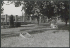 Nagrobki na pozostałościach cmentarza przy szpitalu św. Karola Boromeusza w Białej Podlaskiej [fotografia]
