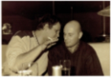 Spotkanie z Arkadiuszem Dudykiem promujące tomik poetycki "Instant ja" w bialskim klubie Titanic : Arek Dudyk i Darek Kołodyński [fotografia]