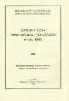 Zbrojny czyn powstańców podlaskich w roku 1863
