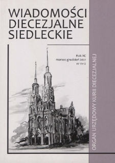 Wiadomości Diecezjalne Siedleckie : organ urzędowy Kurii Diecezjalnej R. 90 (2021) nr 11-12