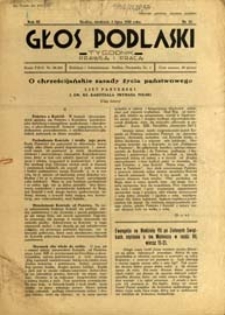Głos Podlaski : tygodnik prawdą i pracą R. 3 (1932) nr 27