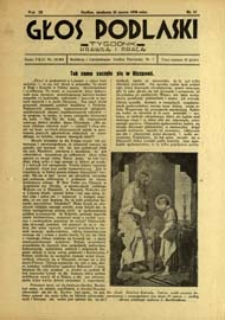 Głos Podlaski : tygodnik prawdą i pracą R. 9 (1938) nr 12