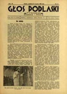 Głos Podlaski : tygodnik prawdą i pracą R. 9 (1938) nr 35