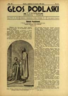 Głos Podlaski : tygodnik prawdą i pracą R. 9 (1938) nr 38