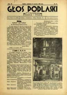 Głos Podlaski : tygodnik prawdą i pracą R. 9 (1938) nr 39